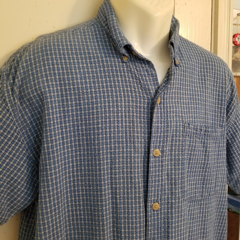 US Expedition Medium Blue Plaid Shirt